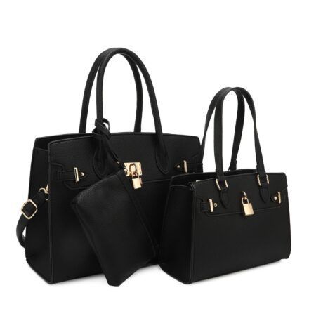 Collection Handbags Large Capacity  Bag 3-Piece-Black